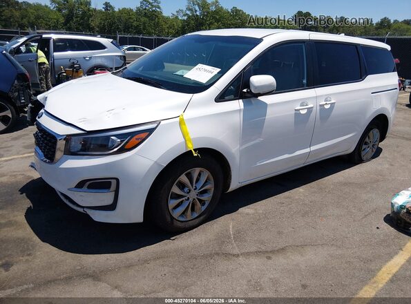 KNDMB5C10L6646086 2020 KIA SEDONA White წინა მარცხენა ხედი სამი მეოთხედიდან