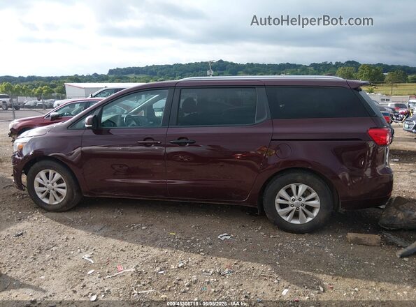 KNDMB5C11J6399934 2018 KIA SEDONA Burgundy Vista interior de 360 grados
