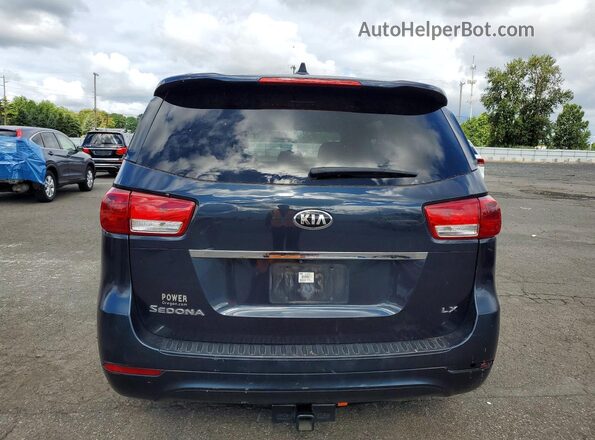 KNDMB5C12G6144377 2016 KIA SEDONA Blue Rear view