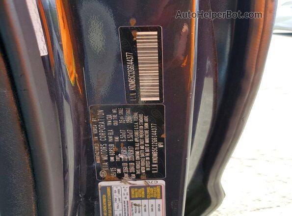 KNDMB5C12G6144377 2016 KIA SEDONA Blue VIN sticker view