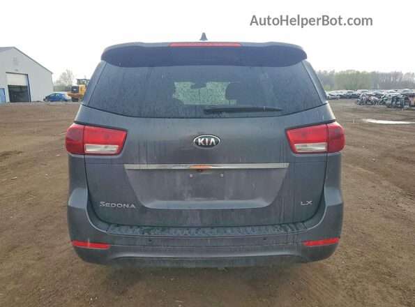 KNDMB5C12G6146470 2016 KIA SEDONA Charcoal Rear view
