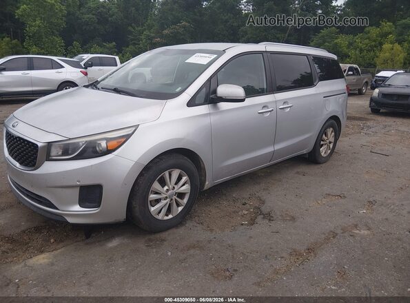 KNDMB5C12H6243038 2017 KIA SEDONA Gray Առջևի ձախ երեք քառորդ տեսարան