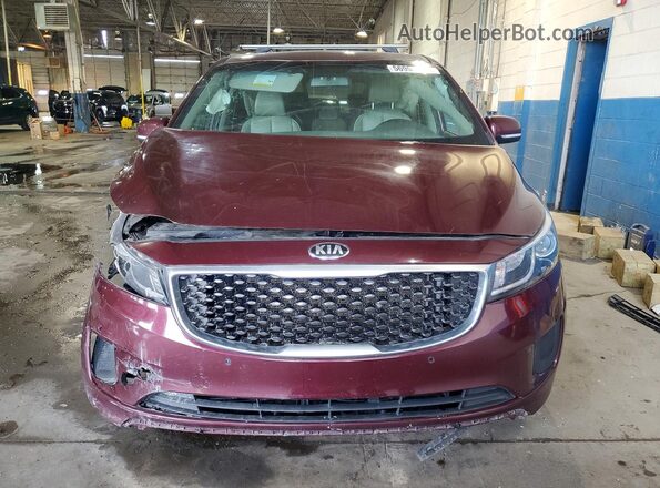 KNDMB5C12H6315422 2017 KIA SEDONA Burgundy Դիմացի տեսք