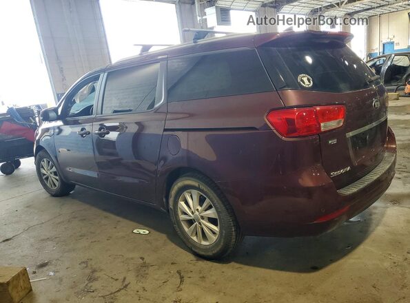 KNDMB5C12H6315422 2017 KIA SEDONA Burgundy Հետևի ձախ
