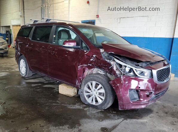 KNDMB5C12H6315422 2017 KIA SEDONA Burgundy Առջևի աջ