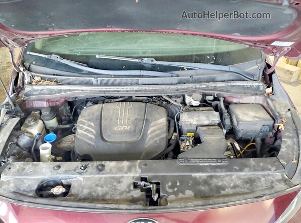 KNDMB5C12H6315422 2017 KIA SEDONA Burgundy Շարժիչի բաժամունքի տեսք