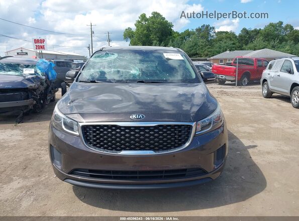 KNDMB5C12H6324721 2017 KIA SEDONA Brown Instrument cluster view