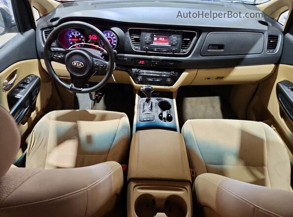 KNDMB5C13G6098414 2016 KIA SEDONA Beige წინა პანელის ხედი