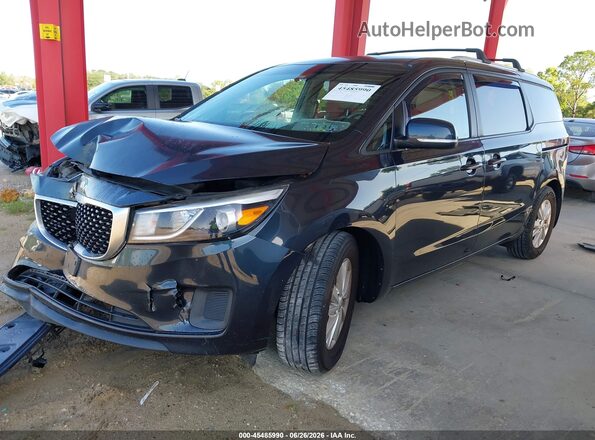 KNDMB5C13G6188789 2016 KIA SEDONA Black Vista tres cuartos delantera izquierda