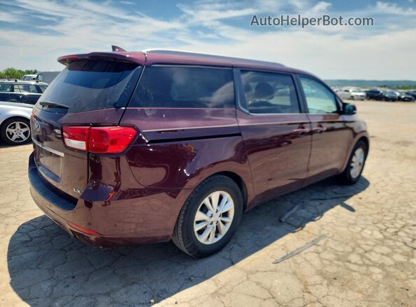 KNDMB5C13G6209835 2016 KIA SEDONA Maroon 