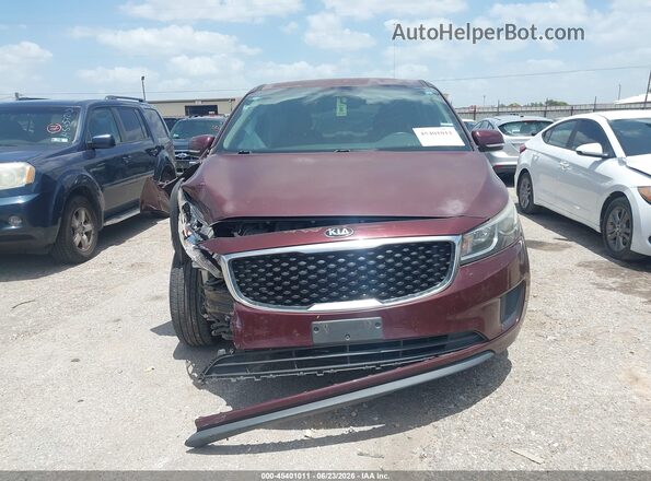 KNDMB5C13J6379183 2018 KIA SEDONA Burgundy Widok zestawu wskaźników