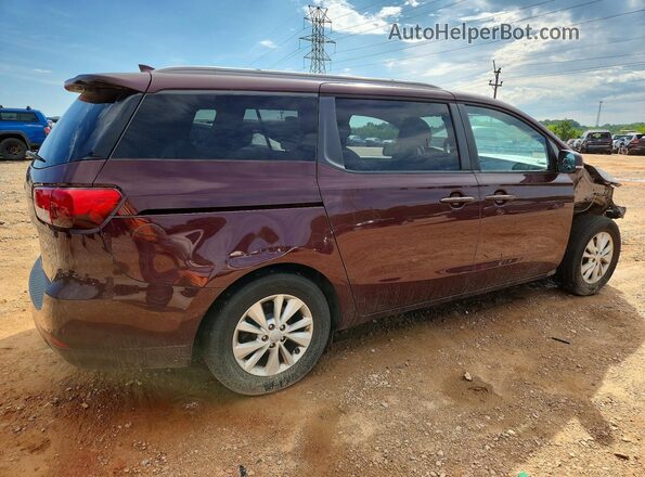 KNDMB5C14G6083260 2016 KIA SEDONA Burgundy Rear right