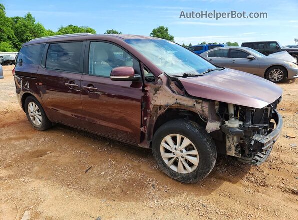 KNDMB5C14G6083260 2016 KIA SEDONA Burgundy Front right