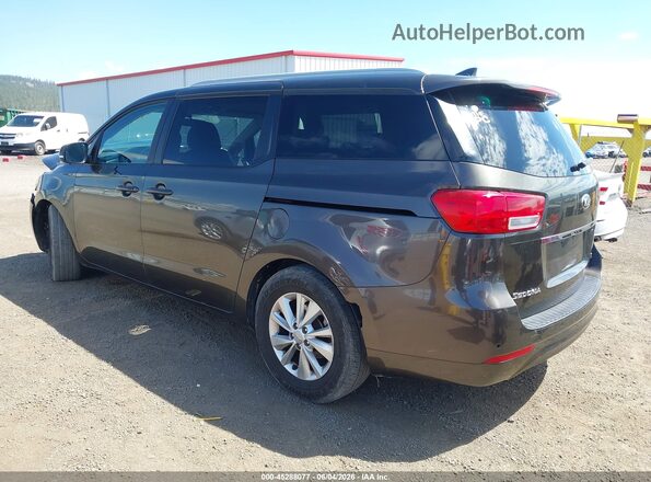 KNDMB5C14H6340094 2017 KIA SEDONA Brown Tył lewy