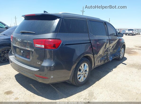 KNDMB5C15G6195372 2016 KIA SEDONA Gray Задня права чверть