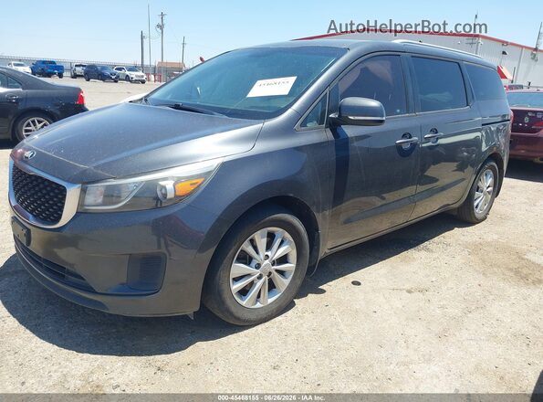 KNDMB5C15G6195372 2016 KIA SEDONA Gray Передня ліва чверть