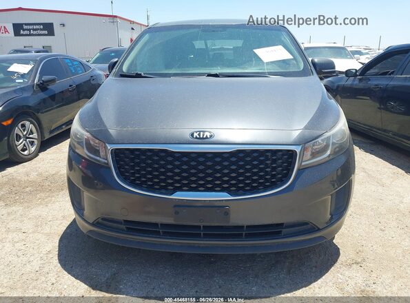 KNDMB5C15G6195372 2016 KIA SEDONA Gray Вид щитка приладів