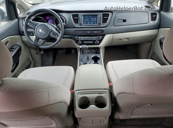 KNDMB5C15L6604836 2020 KIA SEDONA White Widok deski rozdzielczej
