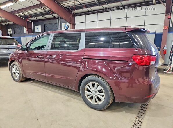 KNDMB5C16H6308506 2017 KIA SEDONA Burgundy უკანა მარცხენა