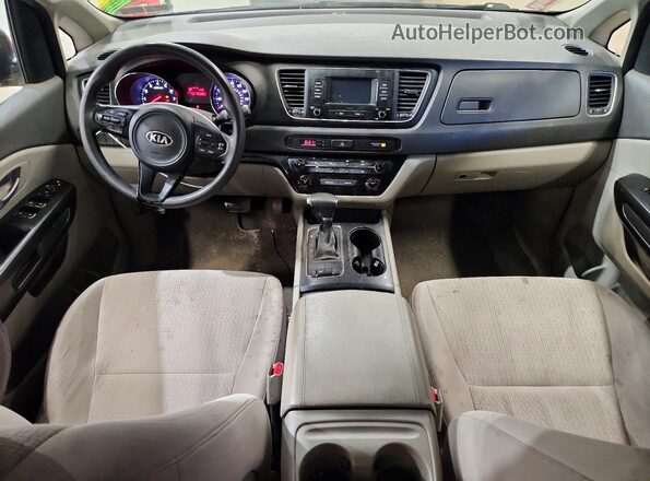 KNDMB5C16H6308506 2017 KIA SEDONA Burgundy წინა პანელის ხედი
