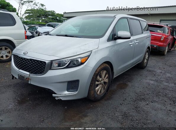 KNDMB5C16J6380232 2018 KIA SEDONA Silver Front left