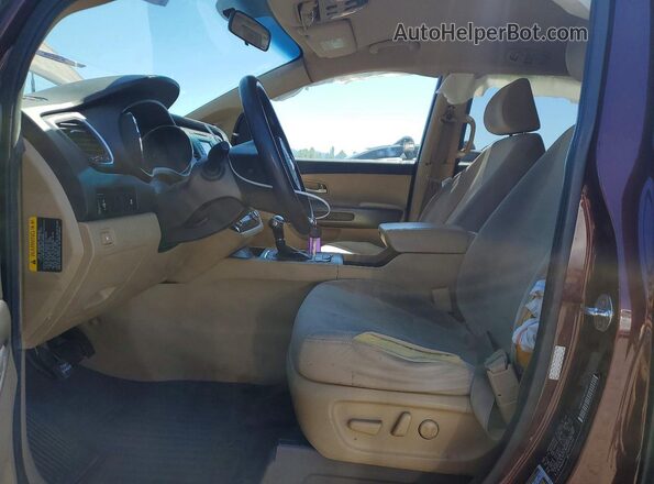 KNDMB5C17G6095189 2016 KIA SEDONA Бордовый Вид салона спереди