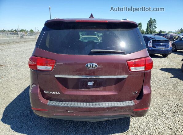 KNDMB5C17G6095189 2016 KIA SEDONA Бордовый Вид сзади
