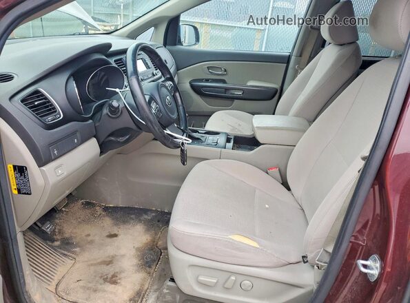 KNDMB5C17G6235287 2016 KIA SEDONA Maroon Սալոնի դիմացի տեսք