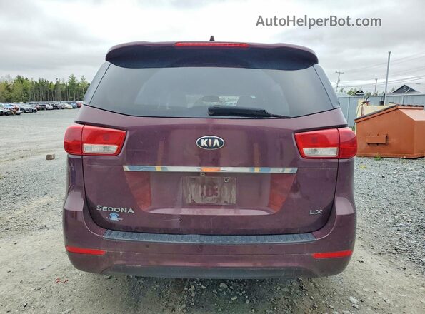 KNDMB5C17G6235287 2016 KIA SEDONA Maroon Հետևի տեսք