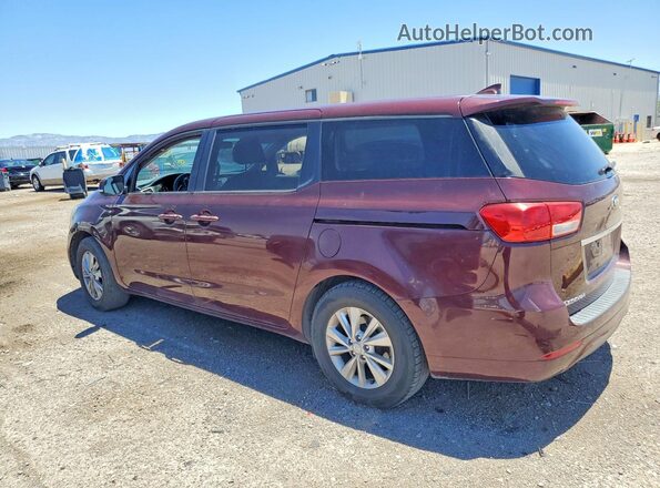 KNDMB5C17H6221679 2017 KIA SEDONA Burgundy Rear left