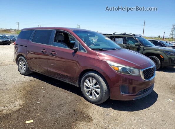 KNDMB5C17H6221679 2017 KIA SEDONA Burgundy Front right