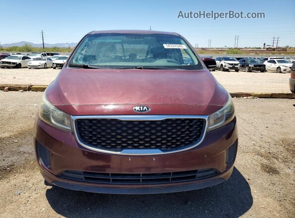 KNDMB5C17H6221679 2017 KIA SEDONA Burgundy Front view