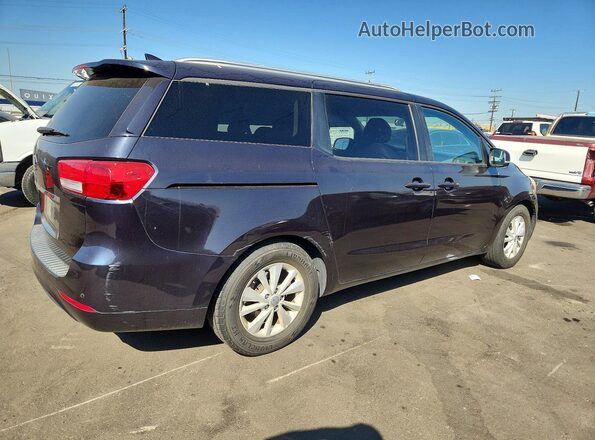 KNDMB5C17H6246758 2017 KIA SEDONA Blue Trasero derecho