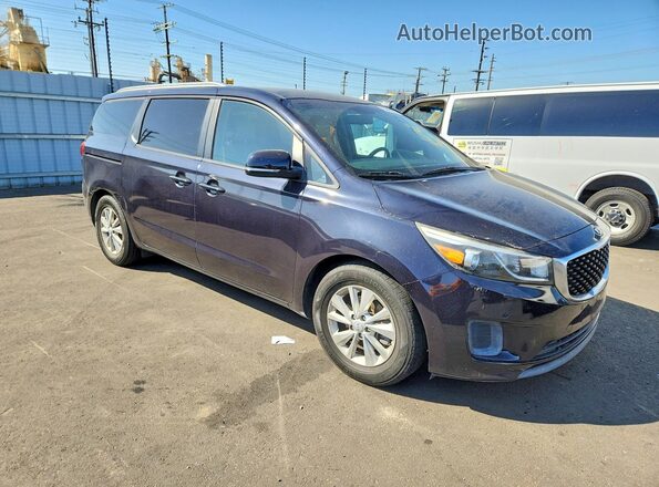 KNDMB5C17H6246758 2017 KIA SEDONA Blue Delantero derecho