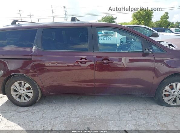 KNDMB5C17H6339523 2017 KIA SEDONA Maroon Vista interior de 360 grados