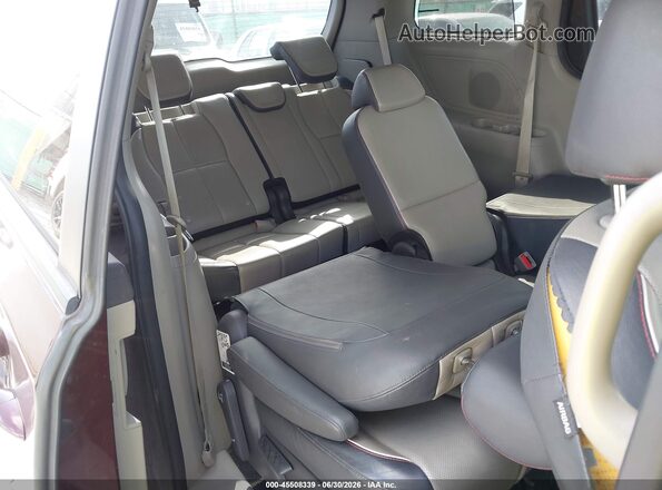 KNDMB5C17H6339523 2017 KIA SEDONA Maroon Vista de la etiqueta del VIN
