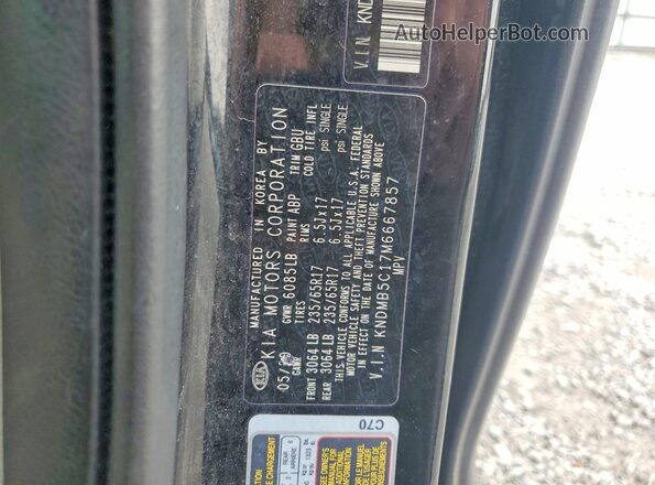 KNDMB5C17M6667857 2021 KIA SEDONA Black VIN կոդի պիտակի տեսք