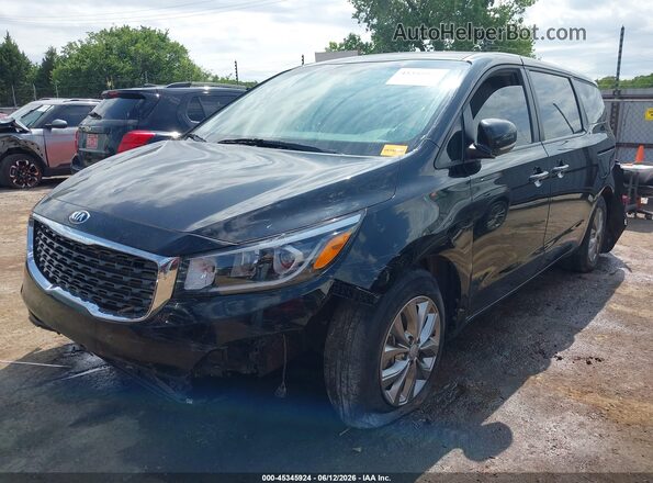 KNDMB5C17M6673724 2021 KIA SEDONA Black წინა მარცხენა ხედი სამი მეოთხედიდან