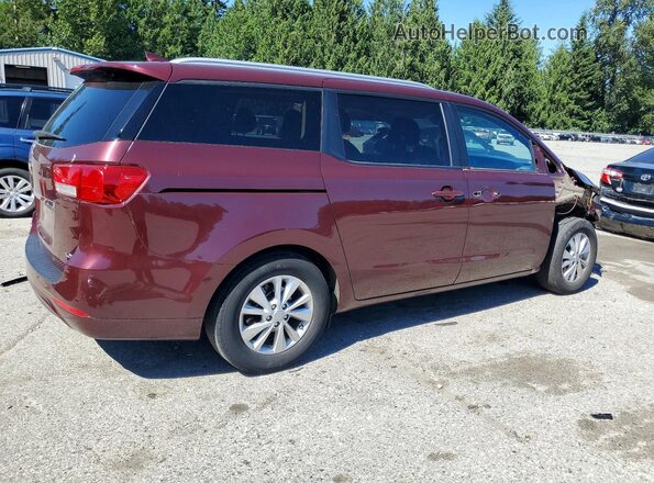 KNDMB5C18G6210026 2016 KIA SEDONA Maroon Rear right