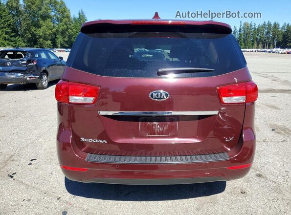 KNDMB5C18G6210026 2016 KIA SEDONA Maroon Rear view