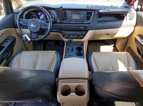 KNDMB5C18G6210026 2016 KIA SEDONA Maroon Dashboard view