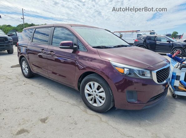 KNDMB5C18H6228432 2017 KIA SEDONA Maroon Front right