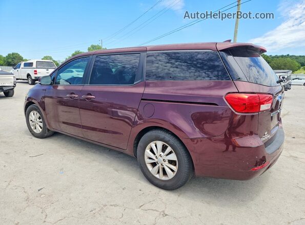 KNDMB5C18H6228432 2017 KIA SEDONA Maroon Rear left