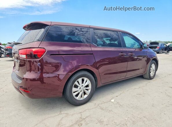 KNDMB5C18H6228432 2017 KIA SEDONA Maroon Rear right