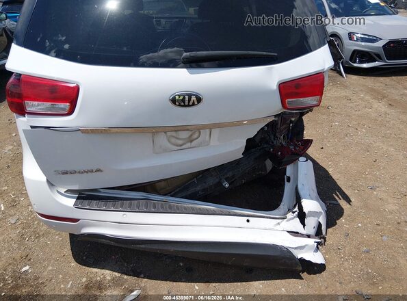 KNDMB5C18H6239155 2017 KIA SEDONA White Դիմացի տեսք