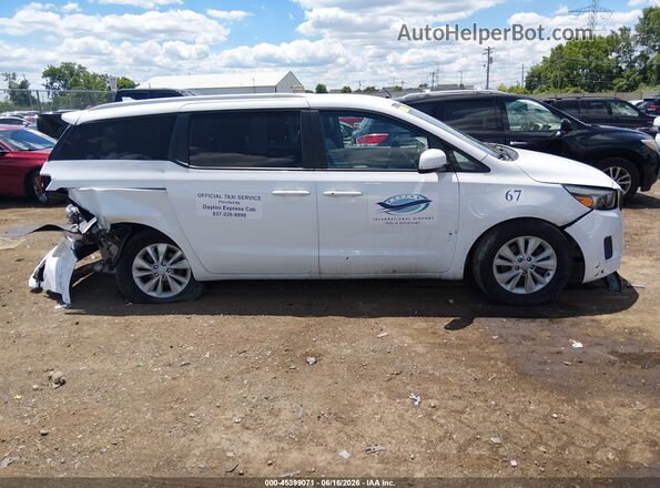 KNDMB5C18H6239155 2017 KIA SEDONA White Սալոնի հետևի տեսք