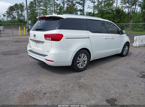 KNDMB5C18H6268106 2017 KIA SEDONA White Rear right