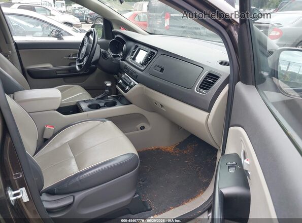 KNDMB5C18H6318454 2017 KIA SEDONA Gray წინა სალონის ხედი