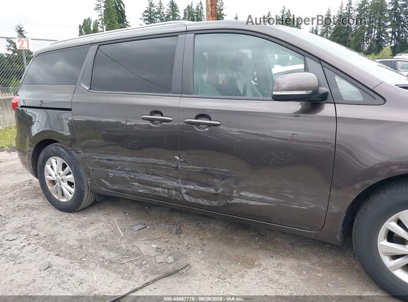 KNDMB5C18H6318454 2017 KIA SEDONA Gray წინა ხედი
