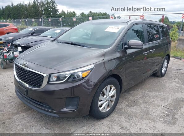 KNDMB5C18H6318454 2017 KIA SEDONA Gray წინა მარცხენა ხედი სამი მეოთხედიდან